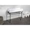 Kingston Brass 39 Porcelain Console Sink with Stainless Steel Legs 8 Centers, WhiteMatte Black VPB3917W0ST - alternate 3
